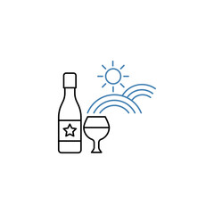 Vineyard concept line icon. Simple element illustration. Vineyard concept outline symbol design.