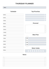 Thursday Planner