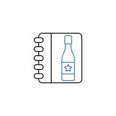 wine menu concept line icon. Simple element illustration. wine menu concept outline symbol design.