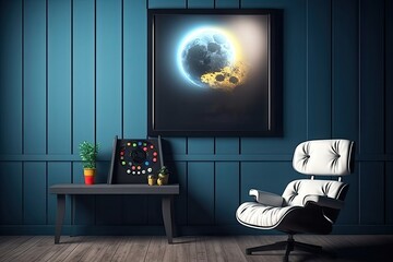 Modern Video Game Poster Mockup Youthful Game Room