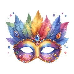 beautiful carnival mask for holiday party card decor