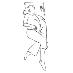 pregnant woman sleeping on a pregnancy pillow