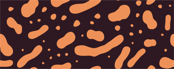 Vector graphics. Simple vector illustration. Grunge squiggles. Safari style. Colorful halftone illustration pattern. Seamless.