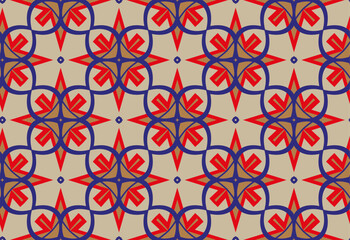 Fototapeta premium Seamless pattern geometry graphic for textile wrapping cover floor fabric textured wallpaper background