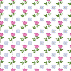 Free vector watercolor small flowers pattern design
