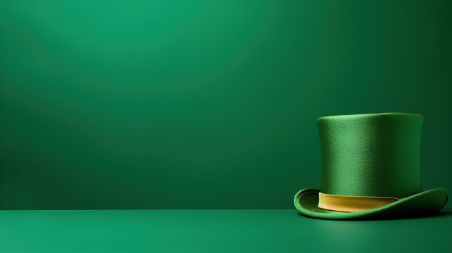 Background with Leprechaun's green hat for Saint Patrick's Day