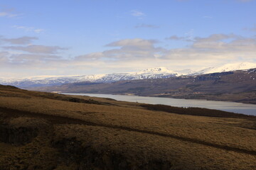 View on a mountain in the Austurland region of Iceland