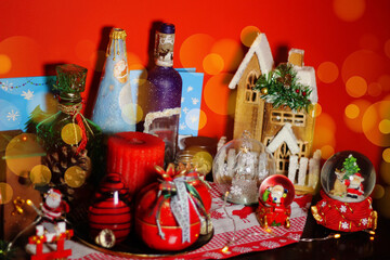 Christmas Ornaments on the Christmas tree.