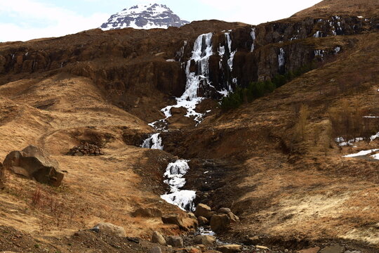 Búðareyrarfoss is a nice waterfall in the small village Seyðisfjörður in the east of Iceland