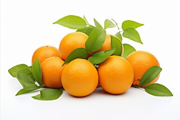 Fresh and juicy orange fruit isolated on white background for high quality advertising