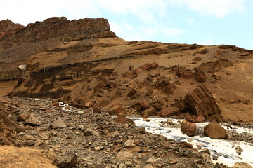 View on Hengifossá in Fljótsdalshreppur, East Iceland