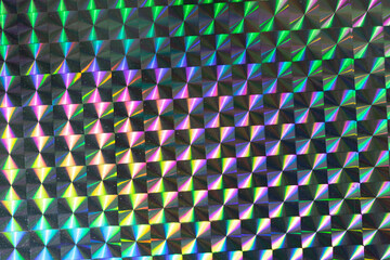 photo of glitter pattern background, silver rainbow disco holographic foil texture, colorful...