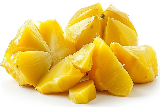 Vibrant carambola fruit isolated on white background, perfect for advertising and food concepts