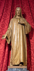 VICENZA, ITALY - NOVEMBER 5, 2023: The in the carved polychorme statue of Heart of Jesus in the...