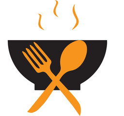 Cross knife vector graphic. fit for restaurant logo