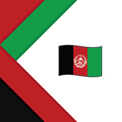 Afghanistan Flag Abstract Background Design Template. Afghanistan Independence Day Banner Social Media Post. Afghanistan Illustration