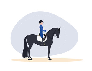 Equestrian dressage competitions, the perfect stop