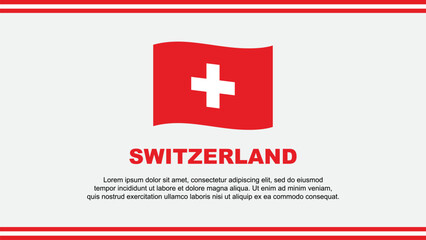 Switzerland Flag Abstract Background Design Template. Switzerland Independence Day Banner Social Media Vector Illustration. Switzerland Design