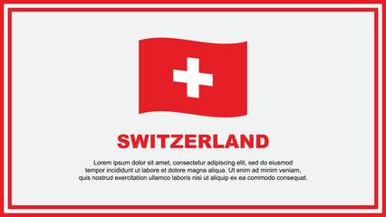 Switzerland Flag Abstract Background Design Template. Switzerland Independence Day Banner Social Media Vector Illustration. Switzerland Banner