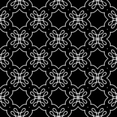 Abstract Shapes. Abstract Background Design. Vector Seamless Black and White Pattern.Simple repeat pattern design.