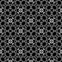 Abstract Shapes. Abstract Background Design. Vector Seamless Black and White Pattern.Simple repeat pattern design.