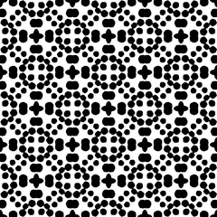 Abstract Shapes. Abstract Background Design. Vector Seamless Black and White Pattern.Simple repeat pattern design.