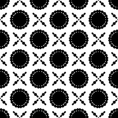 Abstract Shapes. Abstract Background Design. Vector Seamless Black and White Pattern.Simple repeat pattern design.
