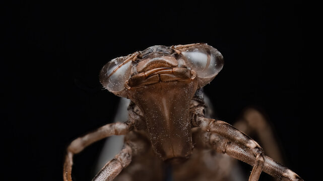 Nahaufnahme einer Libellenlarve