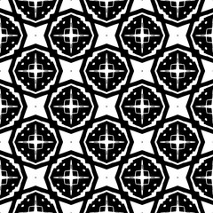 Abstract Shapes. Abstract Background Design. Vector Seamless Black and White Pattern.Simple repeat pattern design.