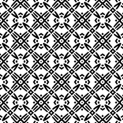 Abstract Shapes. Abstract Background Design. Vector Seamless Black and White Pattern.Simple repeat pattern design.