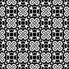 Abstract Shapes. Abstract Background Design. Vector Seamless Black and White Pattern.Simple repeat pattern design.