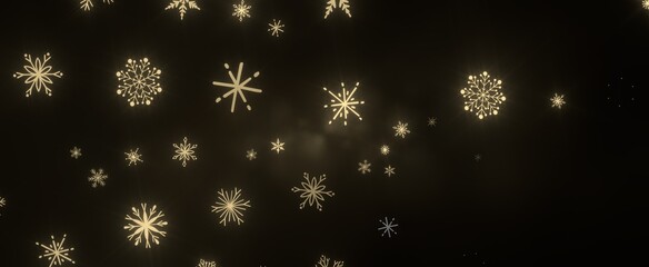 The winter background, falling snowflakes