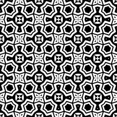 Abstract Shapes. Abstract Background Design. Vector Seamless Black and White Pattern.Simple repeat pattern design.