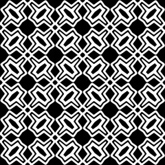 Abstract Shapes. Abstract Background Design. Vector Seamless Black and White Pattern.Simple repeat pattern design.