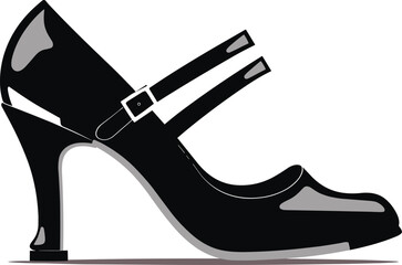 Fashionable Dance Shoe Vector for Latin Dance Performers and Cha-Cha Enthusiasts