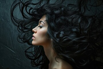 Fototapeta na wymiar Portrait of a Woman for Hair Care Advertisement
