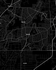 Spring Hill Florida Map, Detailed Dark Map of Spring Hill Florida