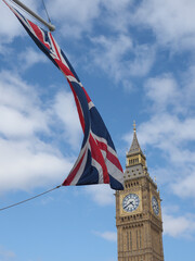 Big Ben and union jack in London