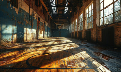Basketball without peopl