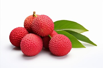 Juicy and vibrant lychee fruit isolated on white background for advertising and promotions