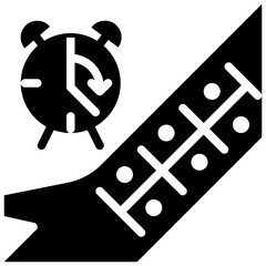 time to read allergy test glyph style icons