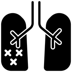 asthma glyph style icons