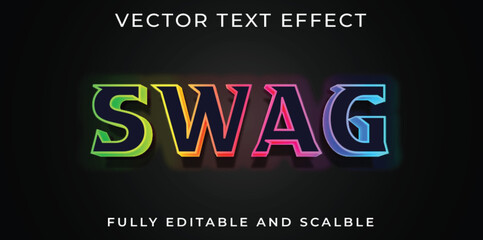 Fototapeta premium swag text effect design