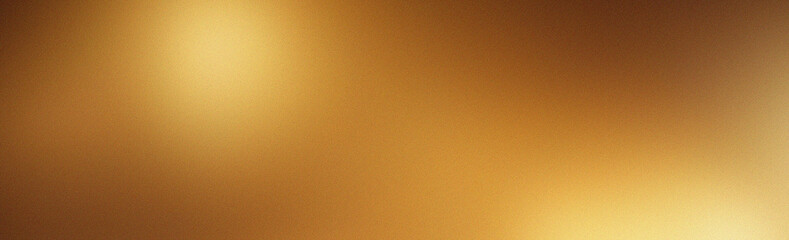 Abstract light gold golden background. Noise grain grainy texture. Elegant background with space for design copy space. Gradient. Web banner. Wide panoramic.