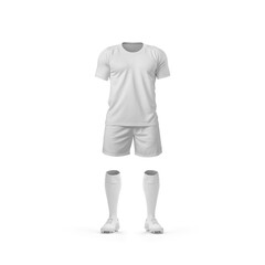 an image of a Rugby Player Uniform with a Round Collar isolated on a white background