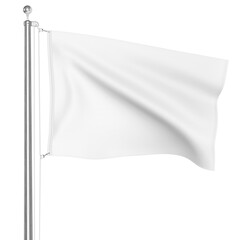 a image of a white flag isolated on a white background