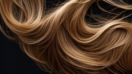 Naklejka premium golden blonde hair flowing in silky textured