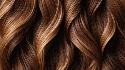 brown hair flowing in silky textured