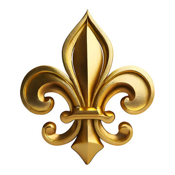 Gold fleur de lis symbol.