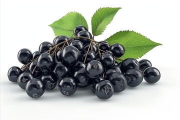 Vibrant elderberry fruit isolated on white background, high quality for advertising and promotion